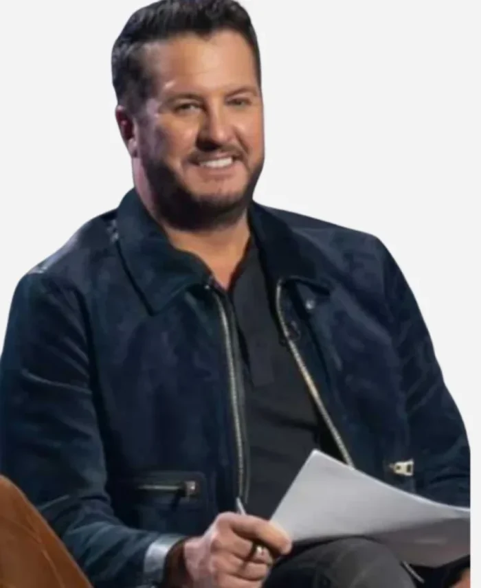 American Idol S22E07 Luke Bryan Suede Leather Jacket
