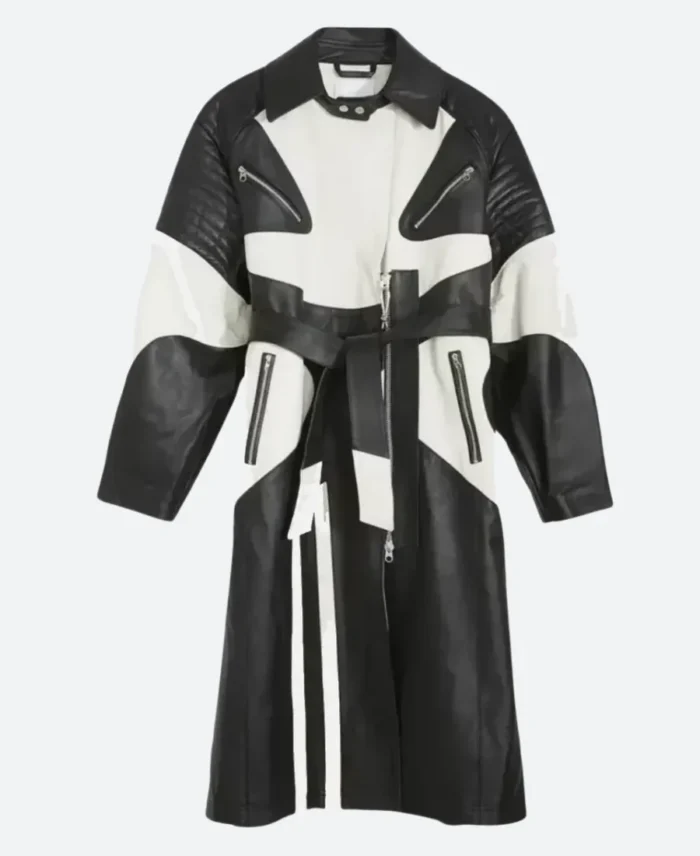 Beetlejuice Beetlejuice 2024 Delia Deetz Leather Coat Front Image Front Image
