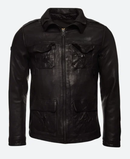 Breaking Bad S04 Jesse Pinkman Leather Jacket Front Image