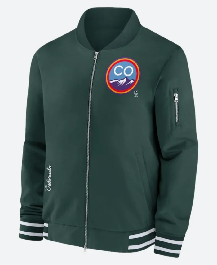 Colorado Rockies Green Bomber Jacket Front Image