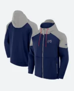 Columbus Blue Jackets Zipper Hoodie Front & Back Image
