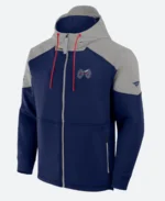 Columbus Blue Jackets Zipper Hoodie Front & Back Image