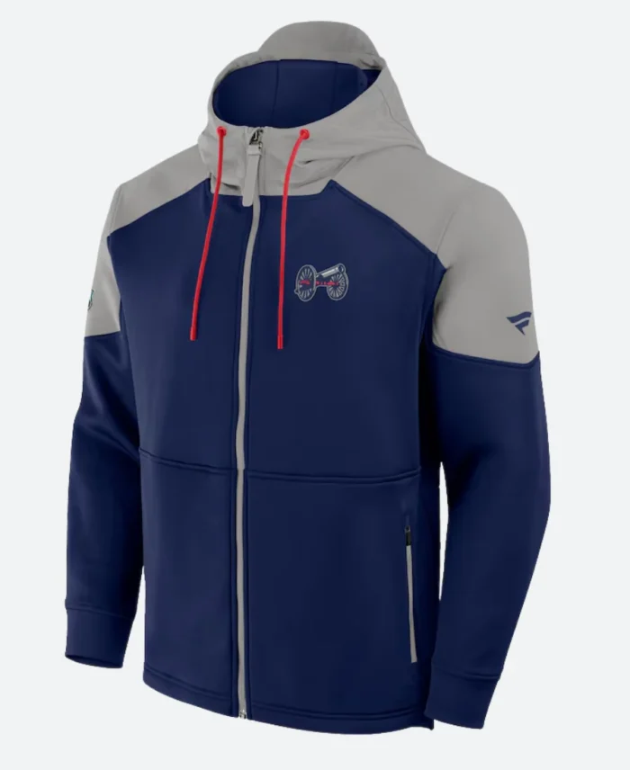 Columbus Blue Jackets Zipper Hoodie Front & Back Image