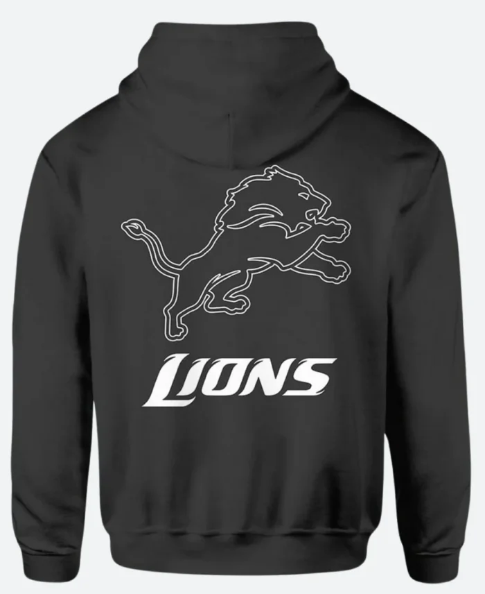 Detroit Lions Positional Villain Hoodie Back Image