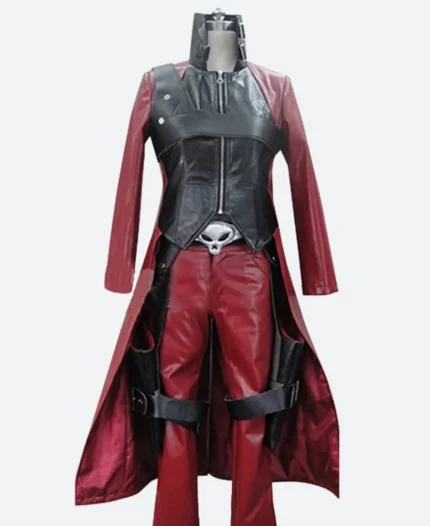 Devil May Cry 2 Dante Mercenary Leather Trench Coat Back Image