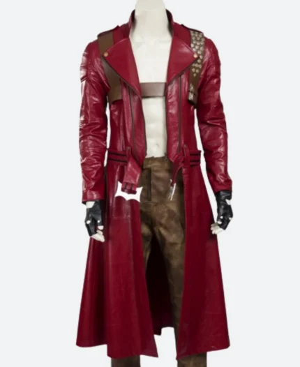 Devil May Cry 3 Dante Mercenary Leather Trench Coat Front Image