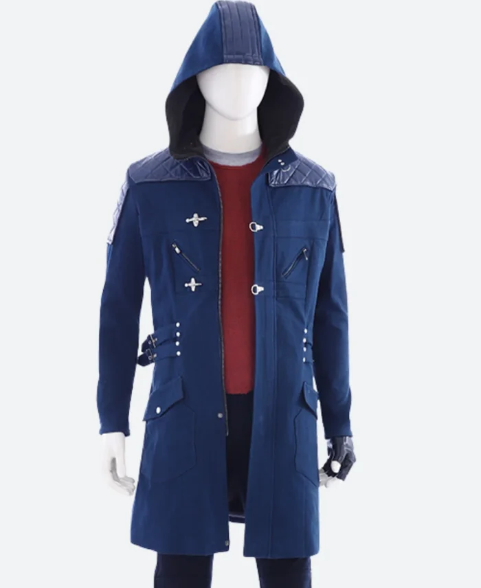 Devil May Cry 5 Nero Hooded Coat Blue Back Image