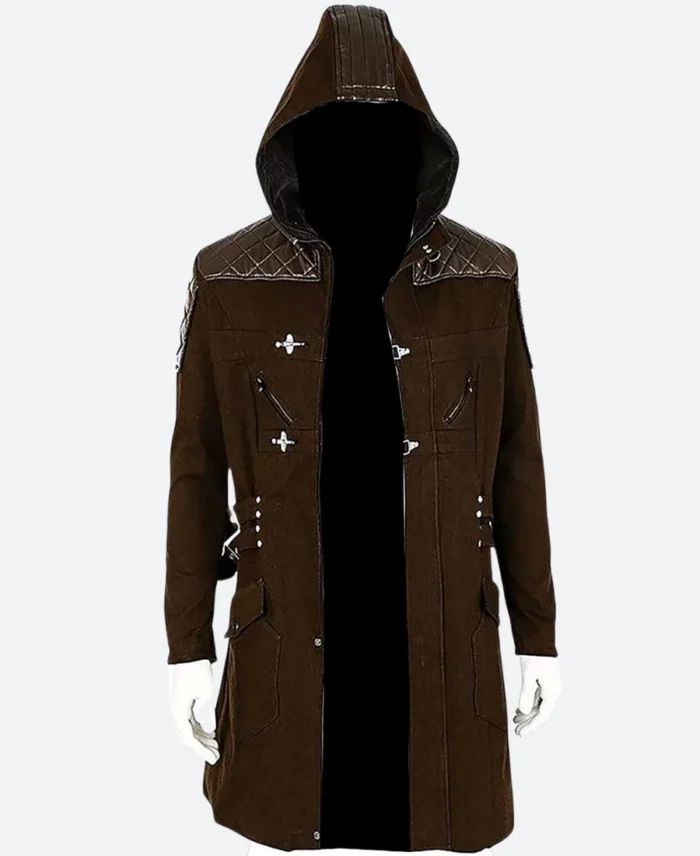 Devil May Cry 5 Nero Hooded Coat Brown Back Image