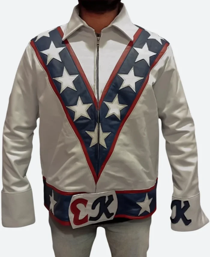 Evel Knievel Daredevil Leather Jacket Front Image