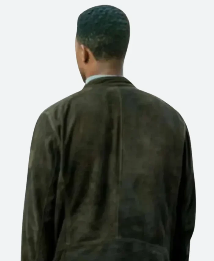FBI International Andre Raines Suede Leather Jacket Back Image