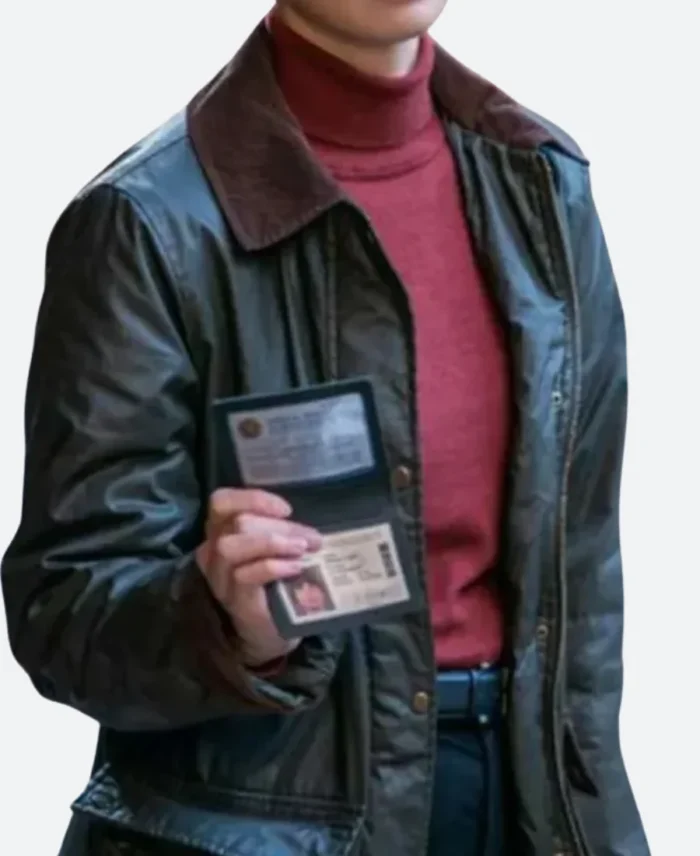 FBI International Jamie Kellett Leather Trench Coat Zoom Image