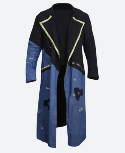 Free Guy Antwan Denim Trench Coat Front Image