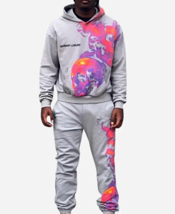 Gateway Luxury Tracksuit Grey Front Image
