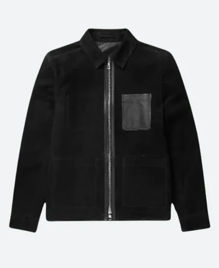 Good Morning America Tyler Perry Suede Leather JacketFront Image