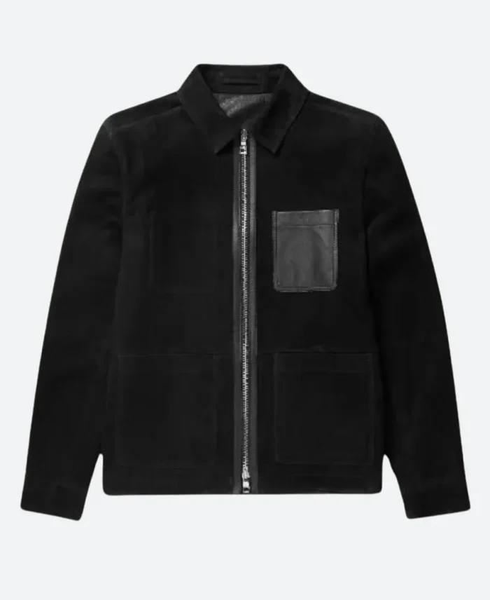 Good Morning America Tyler Perry Suede Leather JacketFront Image