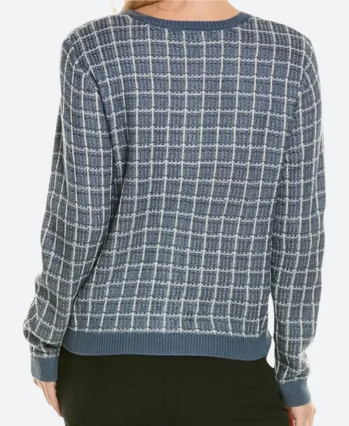 Grosse Pointe Garden Society Patty Check Cardigan Back Image