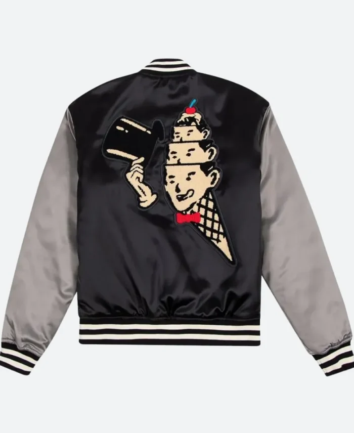 Ice Cream Hoodini Varsity Jacket Black Back Image