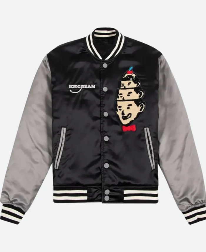 Ice Cream Hoodini Varsity Jacket Black Front Image