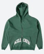 Kill Crew Zipper Hoodie Front Green Image