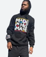 Made In His Image Hoodie Front Black Image