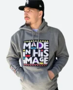 Made In His Image Hoodie Grey Front Image