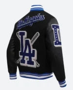 Magic Johnson X LA Dodgers Varsity Jacket Back Image