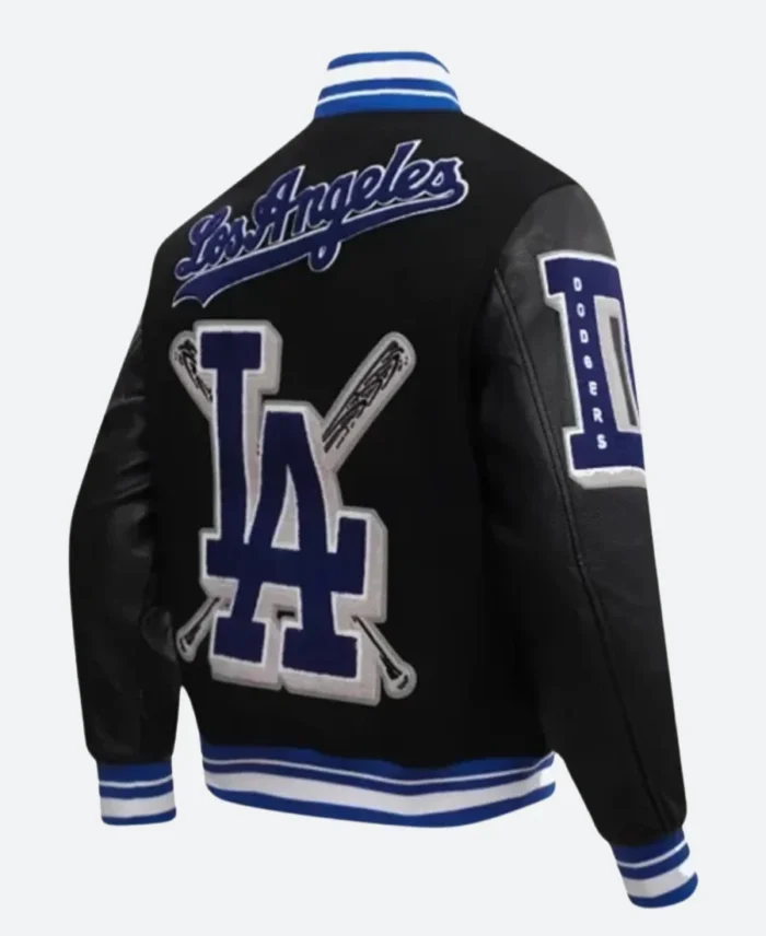 Magic Johnson X LA Dodgers Varsity Jacket Back Image