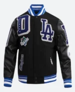 Magic Johnson X LA Dodgers Varsity Jacket Back Image