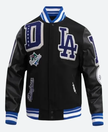 Magic Johnson X LA Dodgers Varsity Jacket Back Image