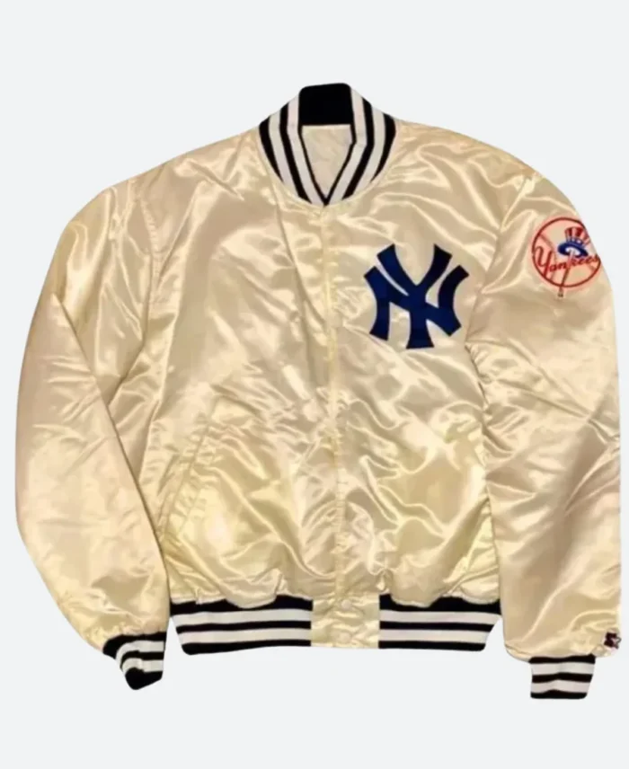 NY Yankees 90s Letterman Varsity Jacket Golden Image