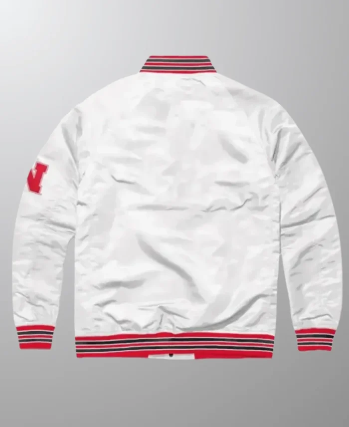 Nebraska Huskers Letterman Varsity Jacket Back Image