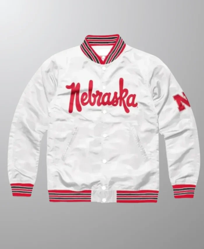 Nebraska Huskers Letterman Varsity Jacket Front Image
