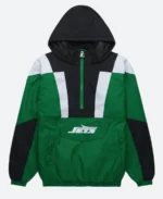 New York Jets Quarter Zipper Hooded Jacket Front Image