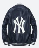 New York Yankees Leather Jacket Back Image
