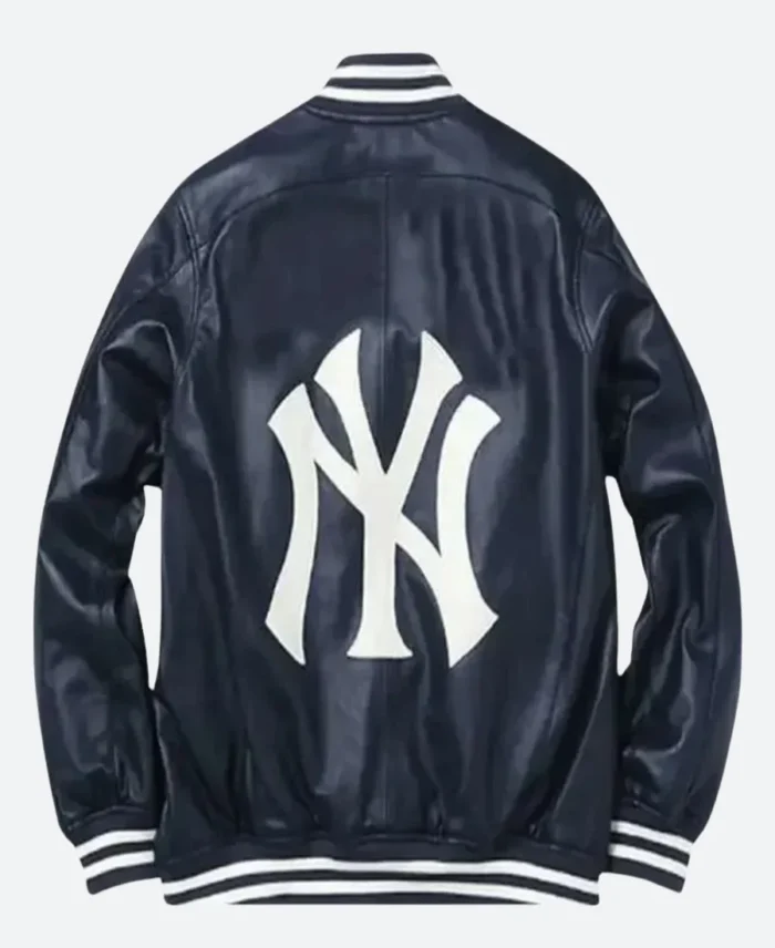 New York Yankees Leather Jacket Back Image