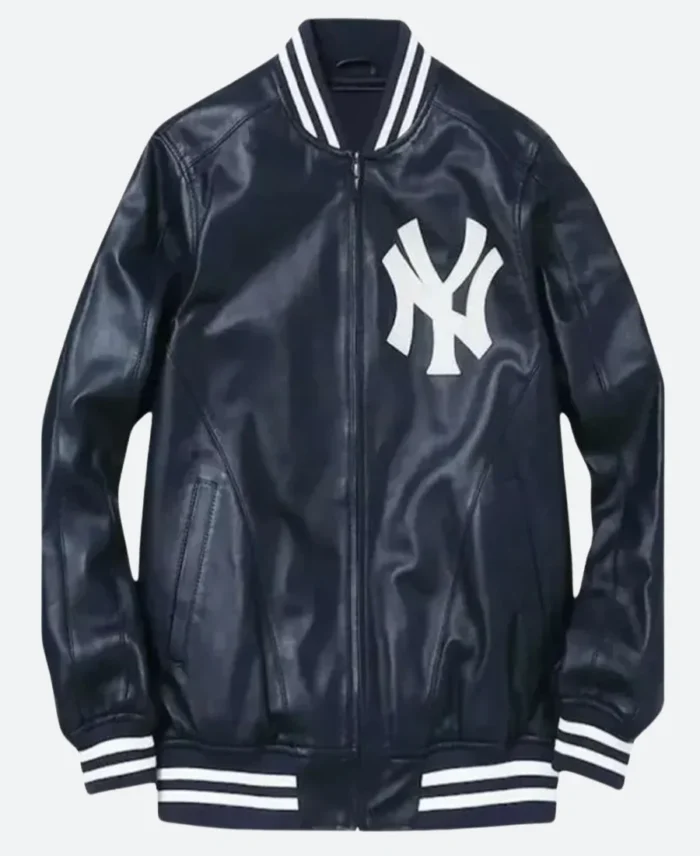 New York Yankees Leather Jacket Front Image