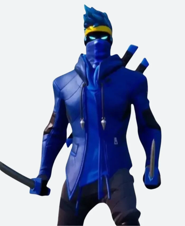 Ninja Fortnite Leather Jacket Front Image