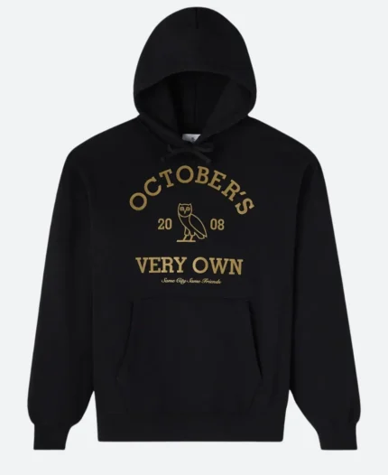 OVO X Collegiate Hoodie Front Black Image