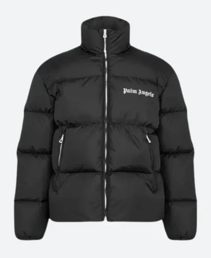 Palm Angels Puffer Jacket Black Front Image