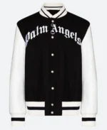Palm Angels X 50 Bear Varsity Jacket Black Back Image