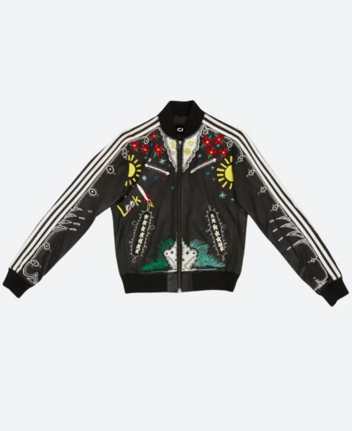 Pharrell Williams Leather Jacket Front Image