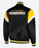 Pittsburgh Penguins Letterman Varsity Jacket back Image