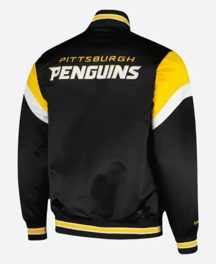 Pittsburgh Penguins Letterman Varsity Jacket back Image