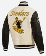 Pittsburgh Steelers Retro Classic Varsity Jacket Back image