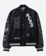 Pleasures Nerd Letterman Varsity Jacket Front Image