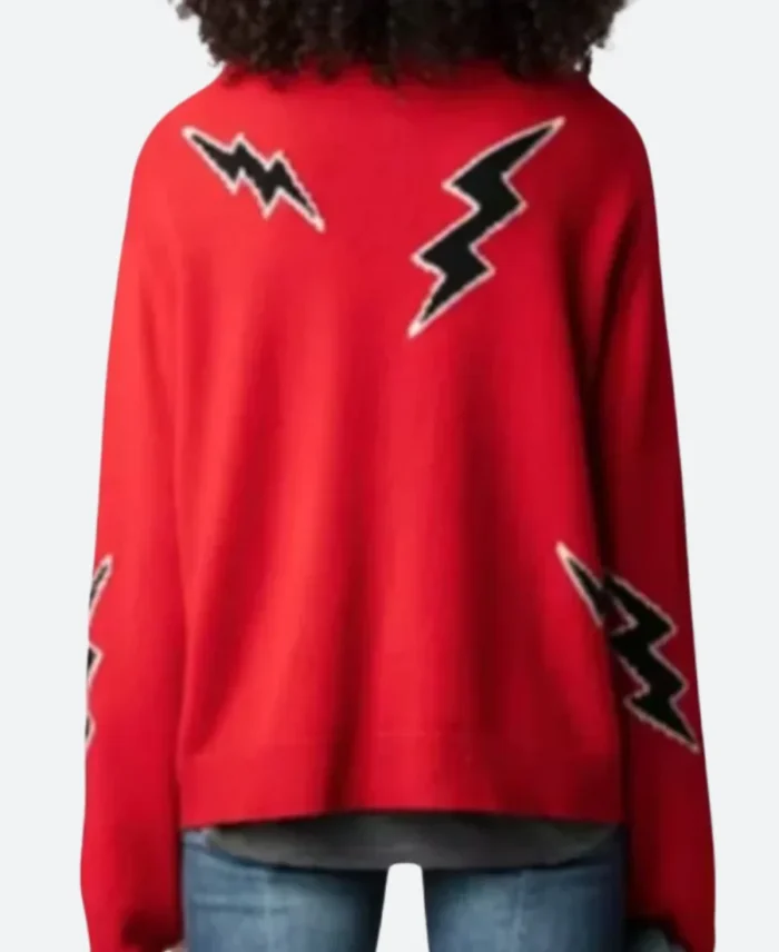 The Kelly Clarkson Show Kelli Fisher Lightening Bolt Sweatshirt b ack image