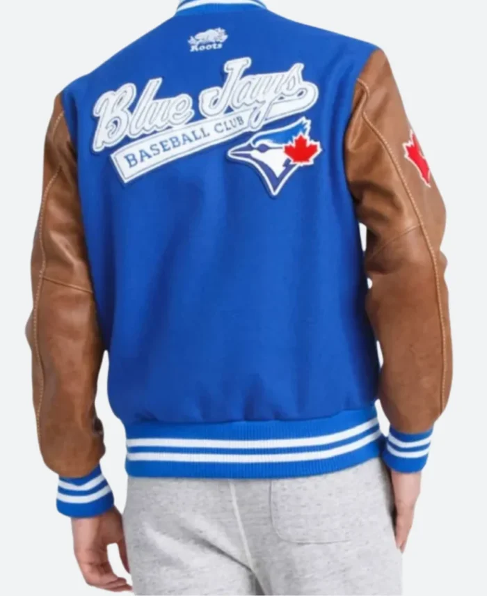 Toronto Blue Jays Letterman Varsity Jacket back image