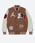 Travis Scott x Jordan Varsity Jacket Front Image