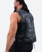 WWE Drew Mcintyre Leather Vest Back Image