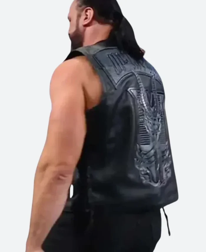 WWE Drew Mcintyre Leather Vest Back Image